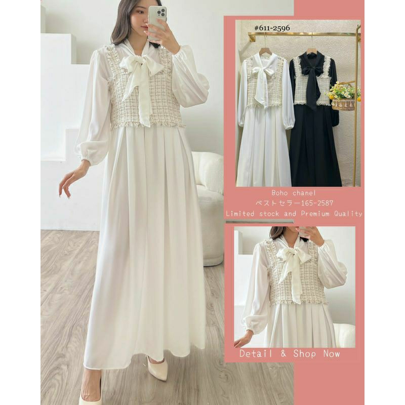 Gamis Korean Style with vest knit