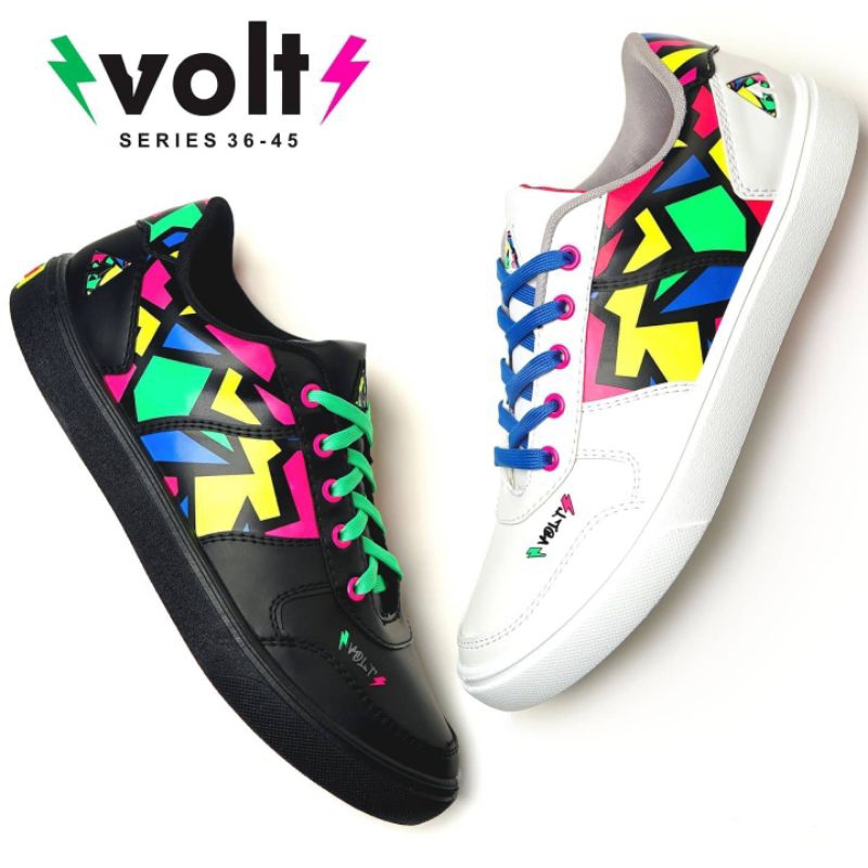 Aerostreet Volt Hitam Neon - Sepatu Sneakers Casual Original
