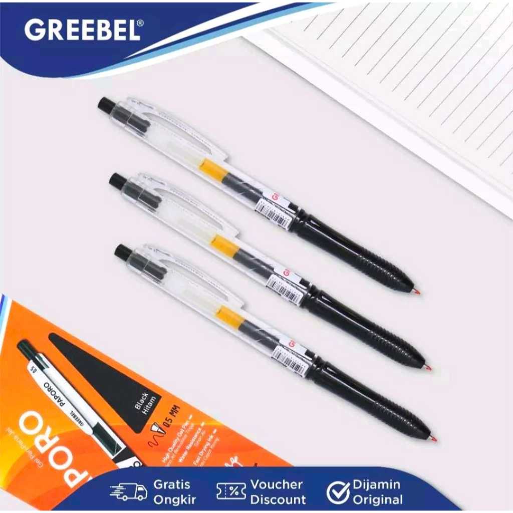 

Pulpen Greebel Paporo 0.5 mm / Pulpen Gel 1 Pack