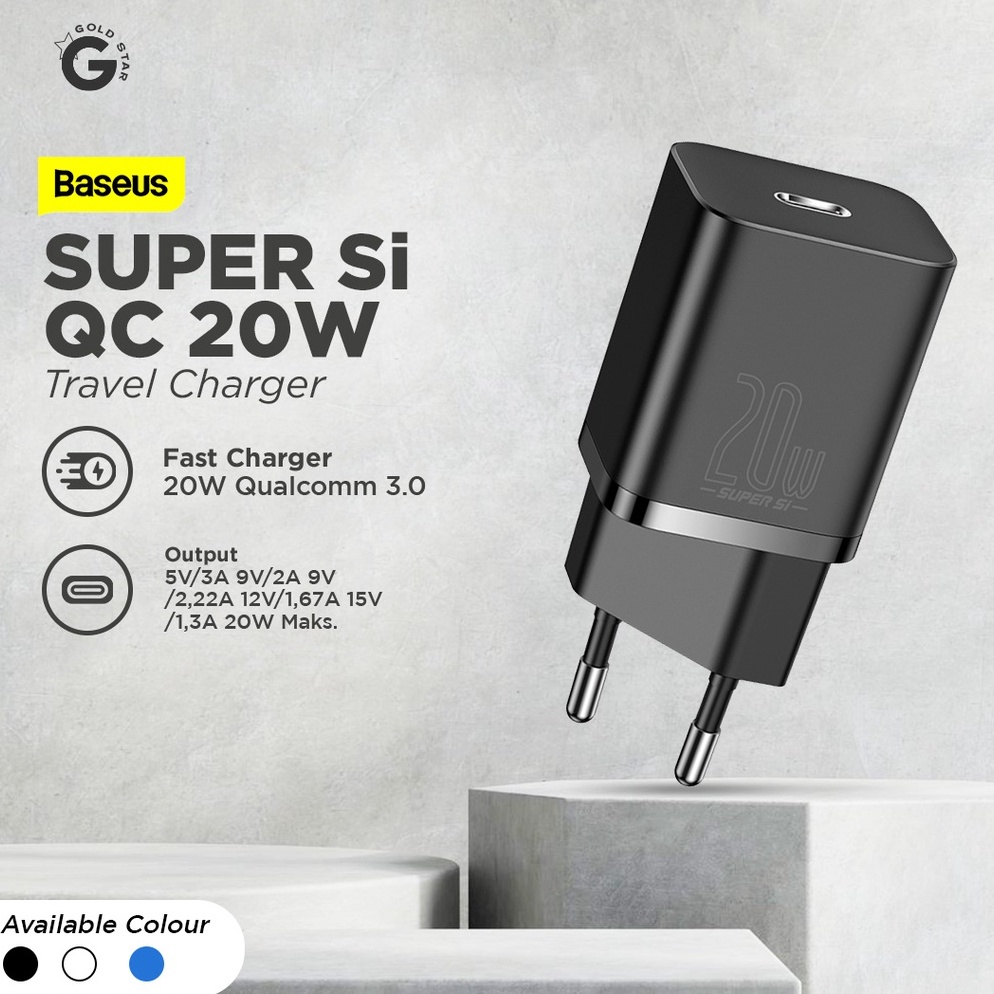 Baseus  Kepala charger  Super Si Quick Charger 2W for iPhone ART I8Z3