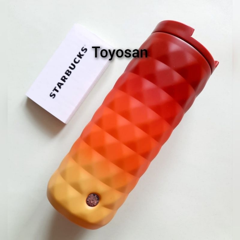 Starbucks Tumbler Stainless Steel Grande - Studded Orange