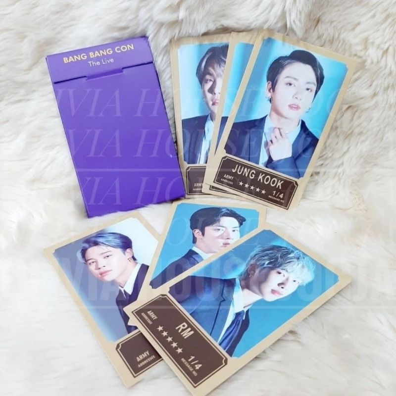 Photocard BTS Bang Bang Con Live 1 List Coklat Photo Set BTS BBC BTS 1 Ungu