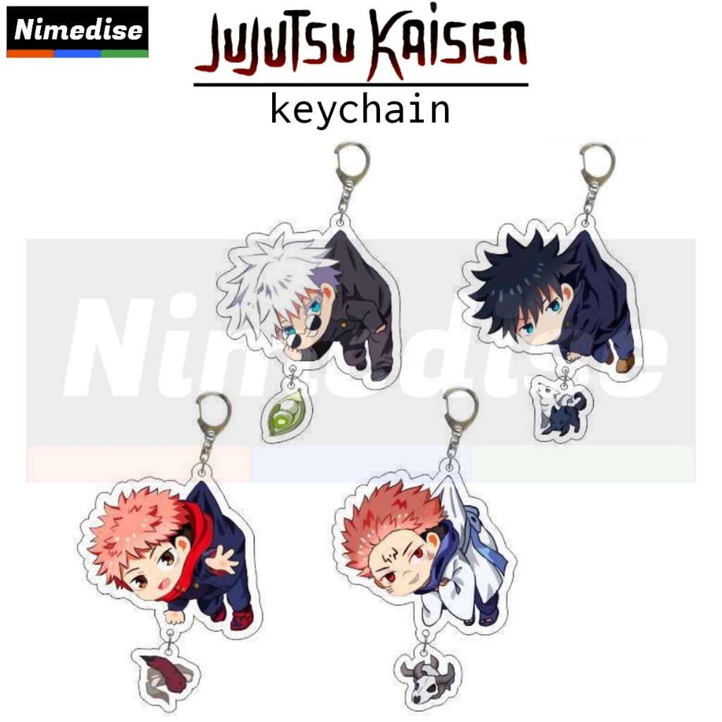 Gantungan Kunci Anime Jujutsu Kaisen Akrilik Transparan Keychain Gift Souvenir Hadiah Kado Figure Go