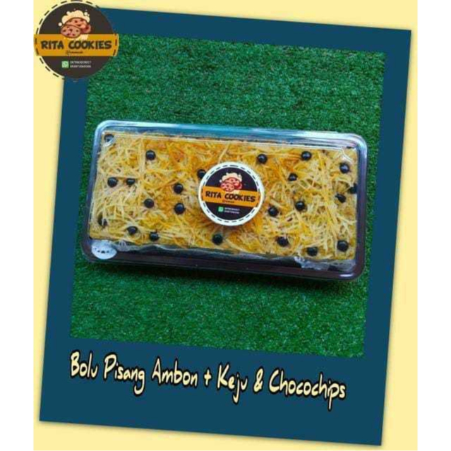 

Bolu pisang ambon topping keju & chocochips