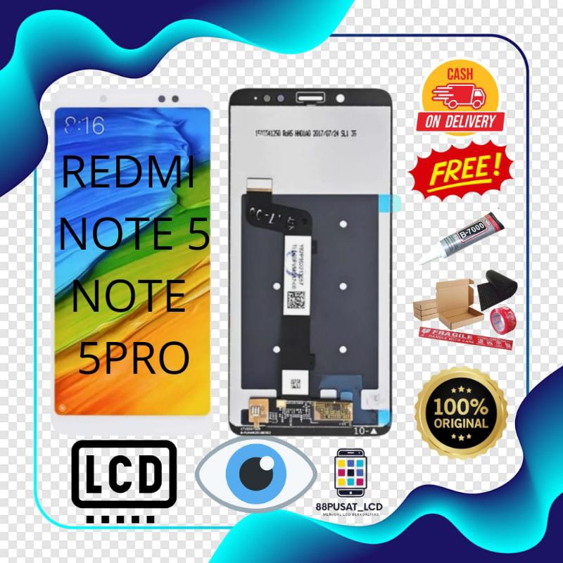 LCD FULLSET XIAOMI REDMI NOTE 5 / NOTE 5PRO ORIGINAL TOUCHSCREEN LCD