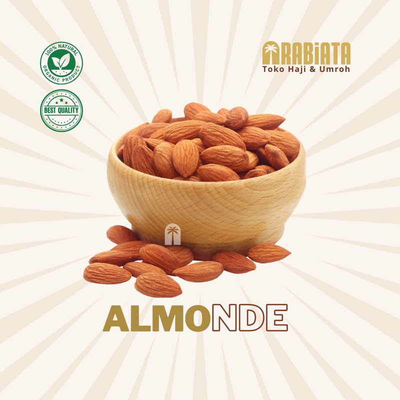 

Kacang Almond Premium Kupas, Gurih & Renyah | Arabiatastore
