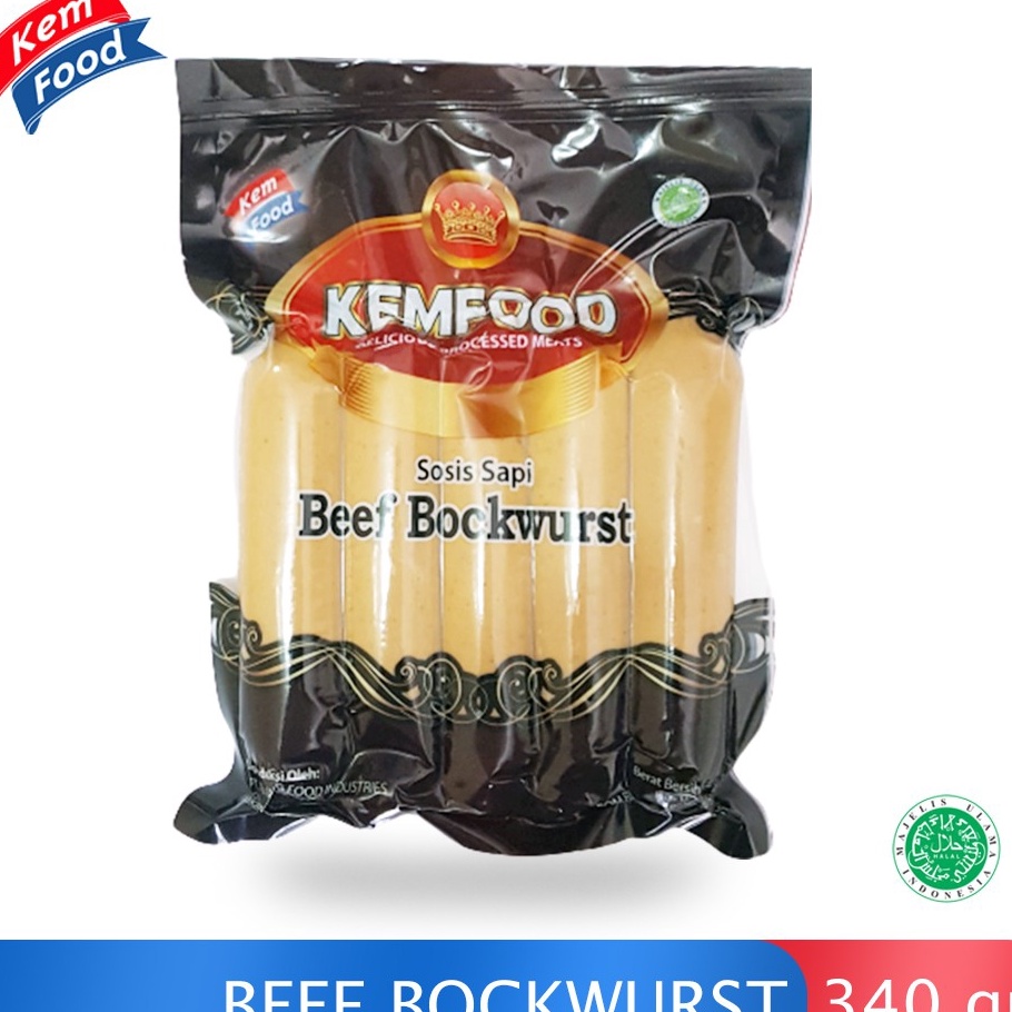 

TEBUS MURAH Kemfood Beef Bockwurst Sosis Sapi 34 gr