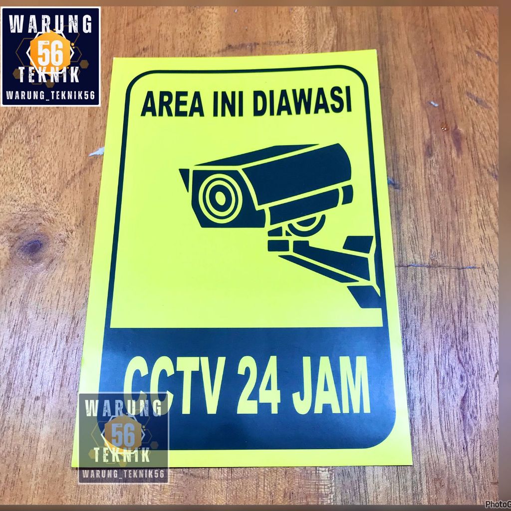 

Sticker Stiker Vinyl Area Pengawasan CCTV 24jam