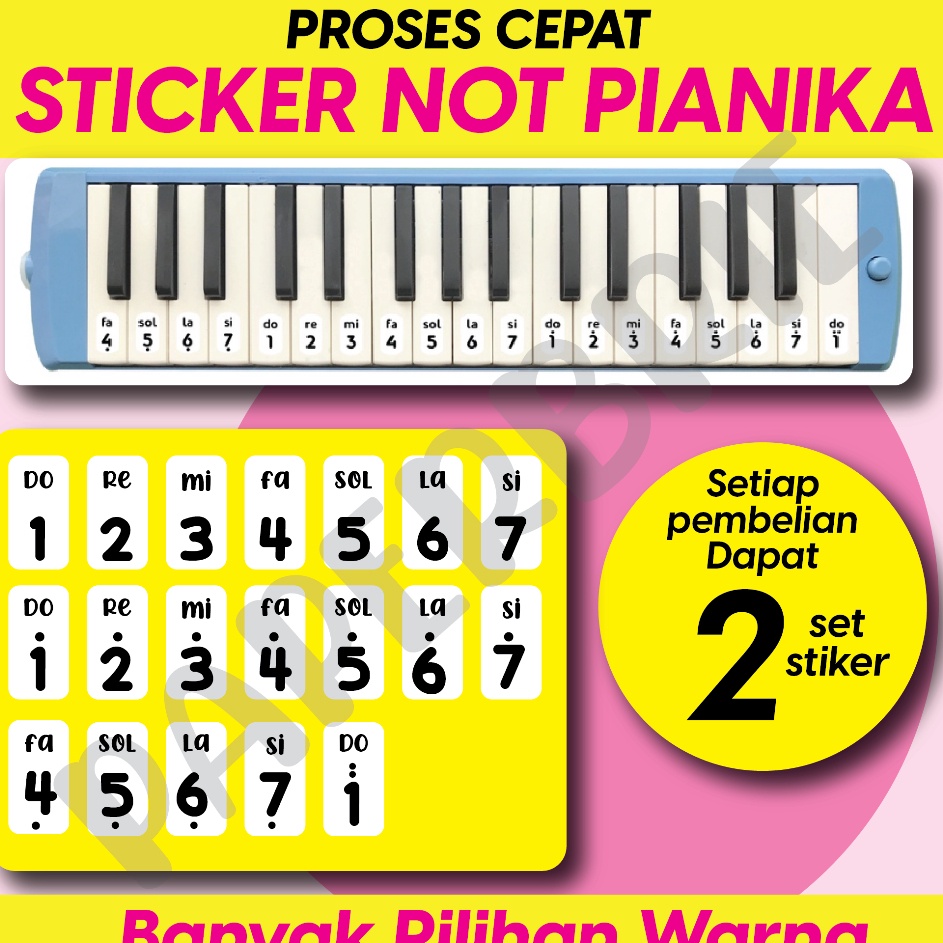 

STAR STICKER NOT PIANIKA POLOS Bisa pilih warna