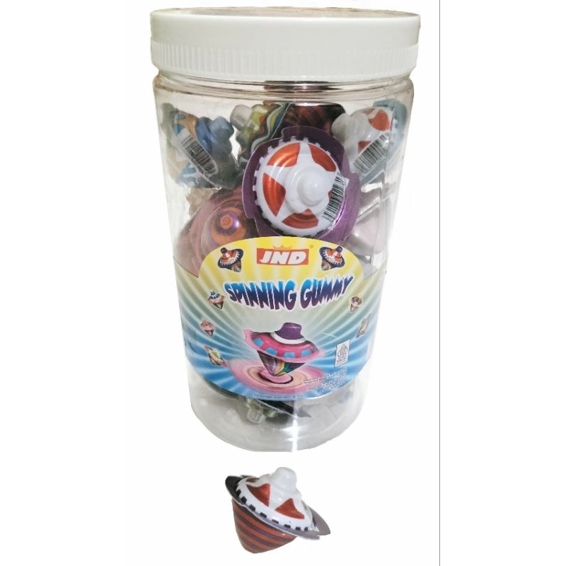 

JND Permen Lunak Jeli Spinning Gummy Isi 30 Pcs | Jelly Gummy Bentuk Gasing