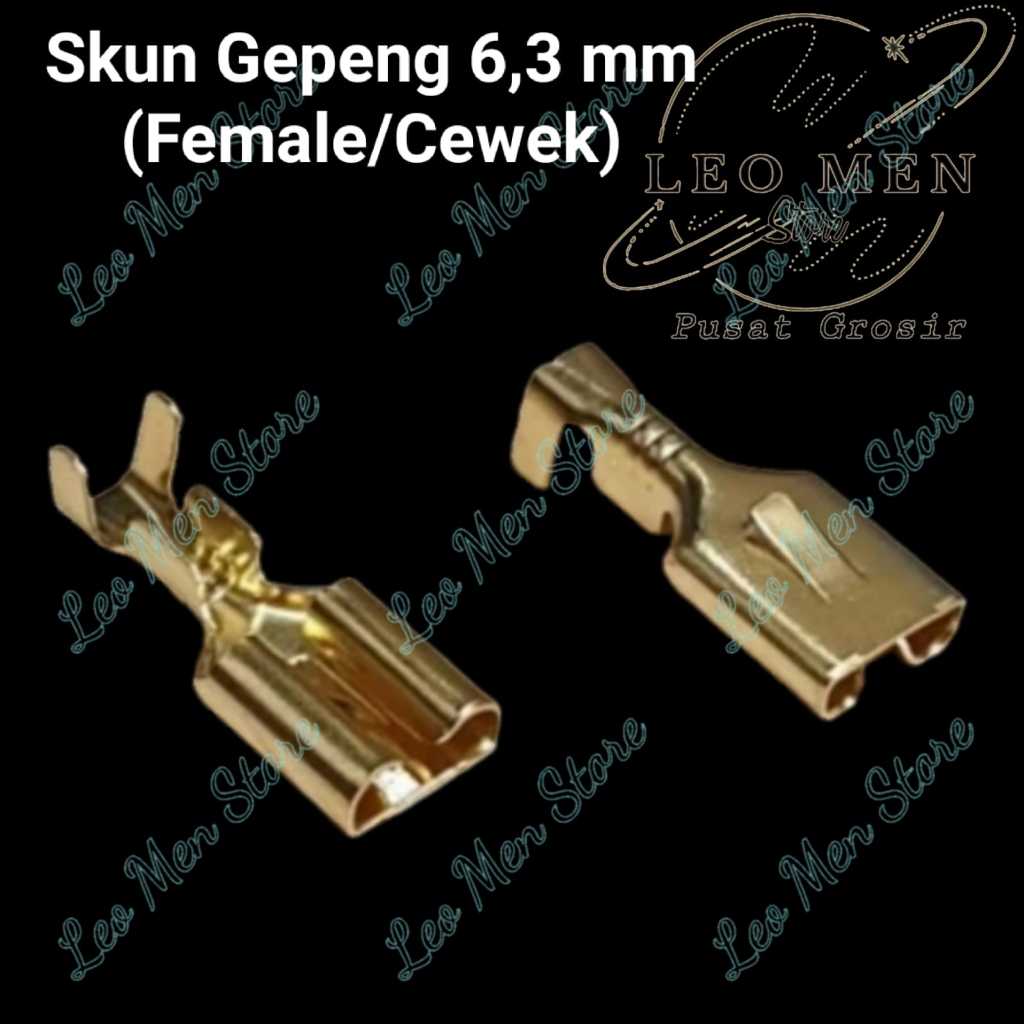 Skun Gepeng~Skun Gepeng Cewek~Kuningan~6,3mm~Cewek