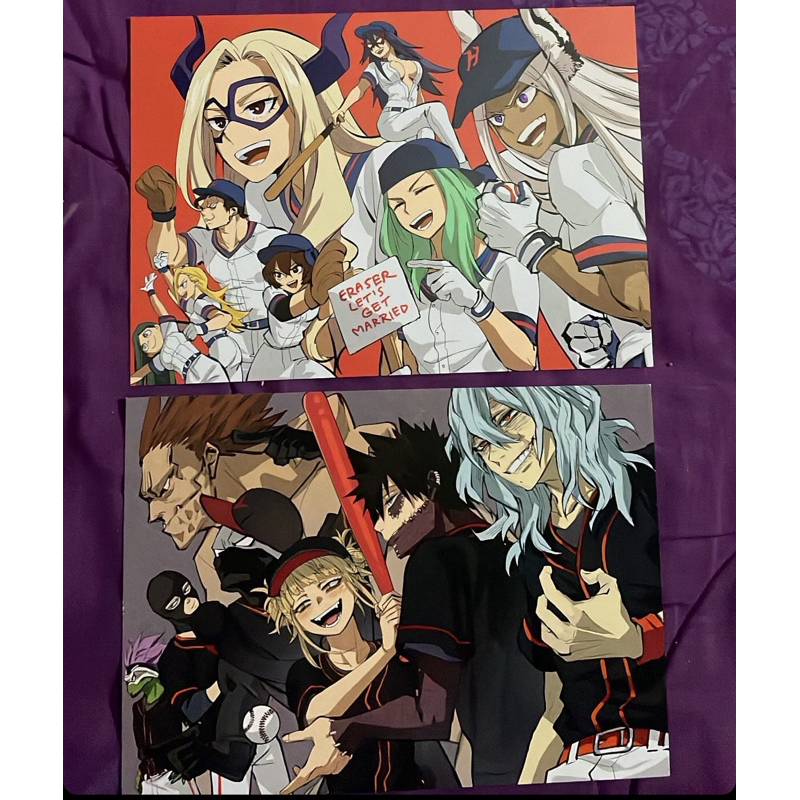 postcard anime my boku no hero academia pro hero league of villians lov mha bnha kadeart mirko midni