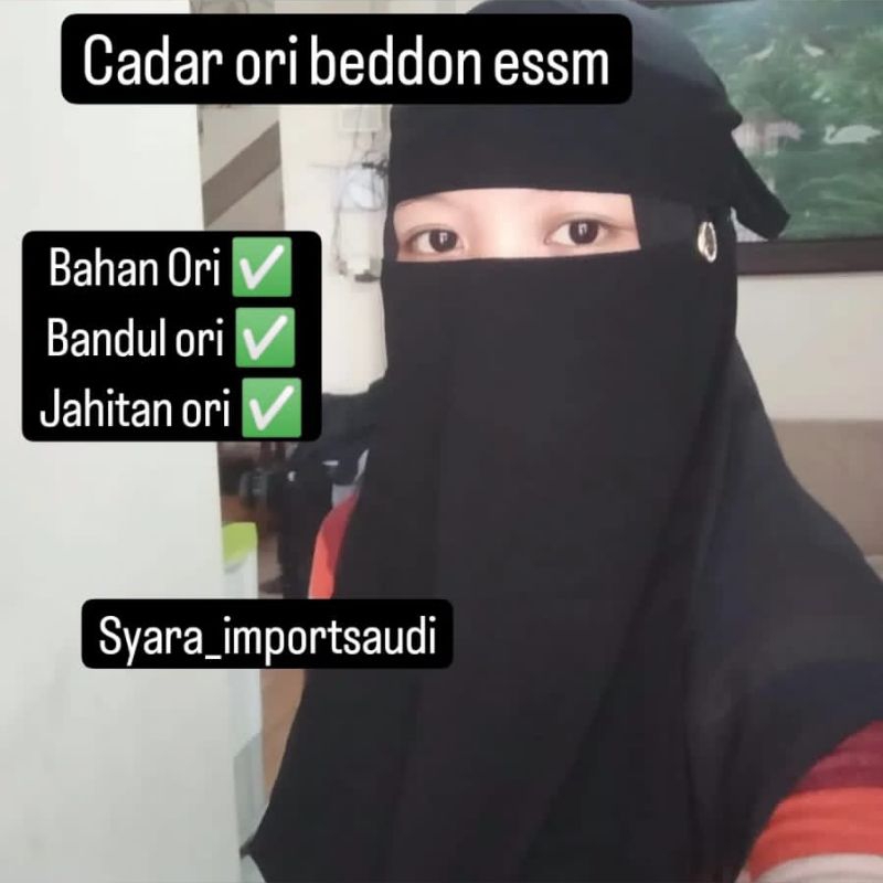 Cadar Bandana Poni Sifon Arab Cadar Beddon Essm Arab Cadar Poni Beddon Essm Ori Cadar Niqob Cadar Ba