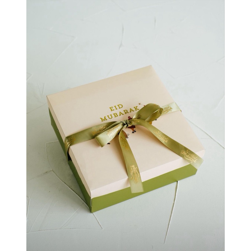 

(MIN 5 pcs) box hampers lebaran, eid mubarak kotak kue ramadhan 20x20cm
