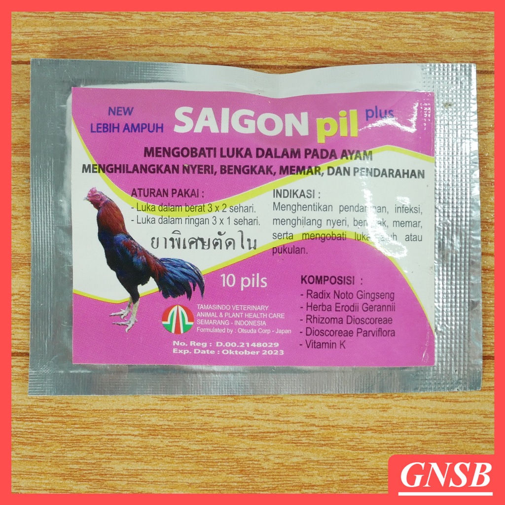 SAIGON PIL MENGOBATI BENGKAK LUKA DALAM UNTUK AYAM USAI LAGA