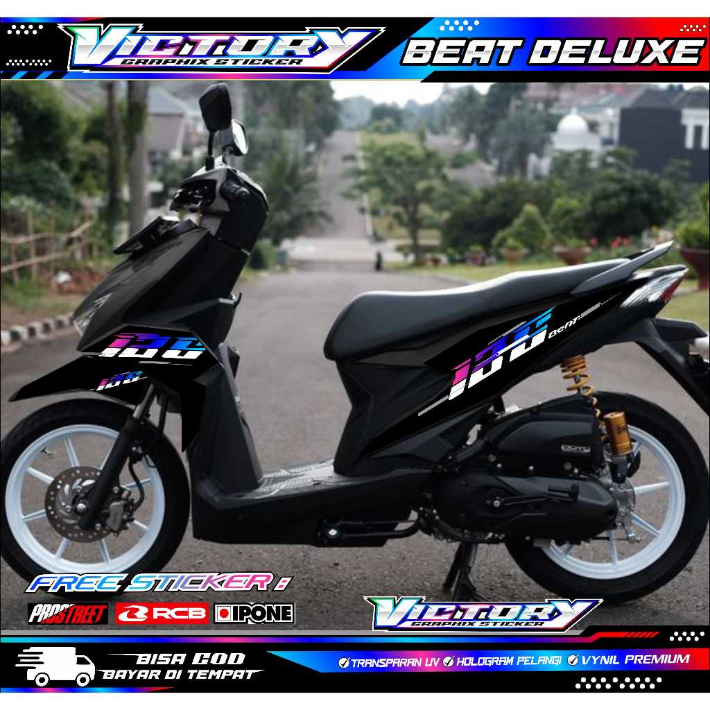 STRIPING VARIASI MOTOR BEAT DELUXE / STICKER LIST VARIASI HONDA BEAT DELUXE
