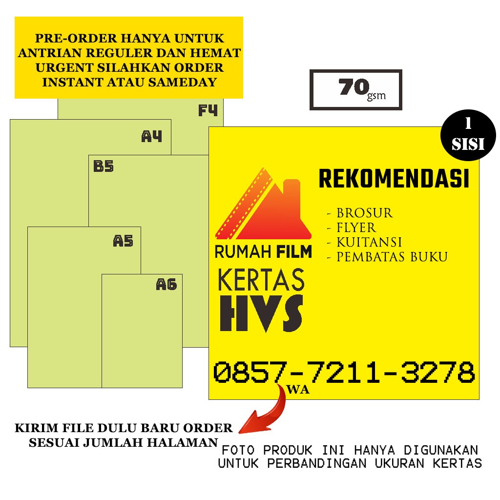 

Cetak Print - Kertas HVS Hijau (1SISI)
