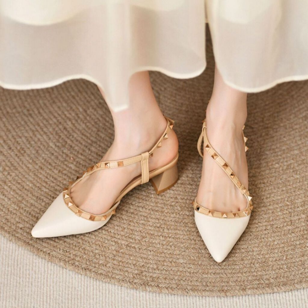 Sepatu Hak Tahu High Heels Valentino Hak Tinggi Sepatu Kondangan Wanita Mewah Import 0947