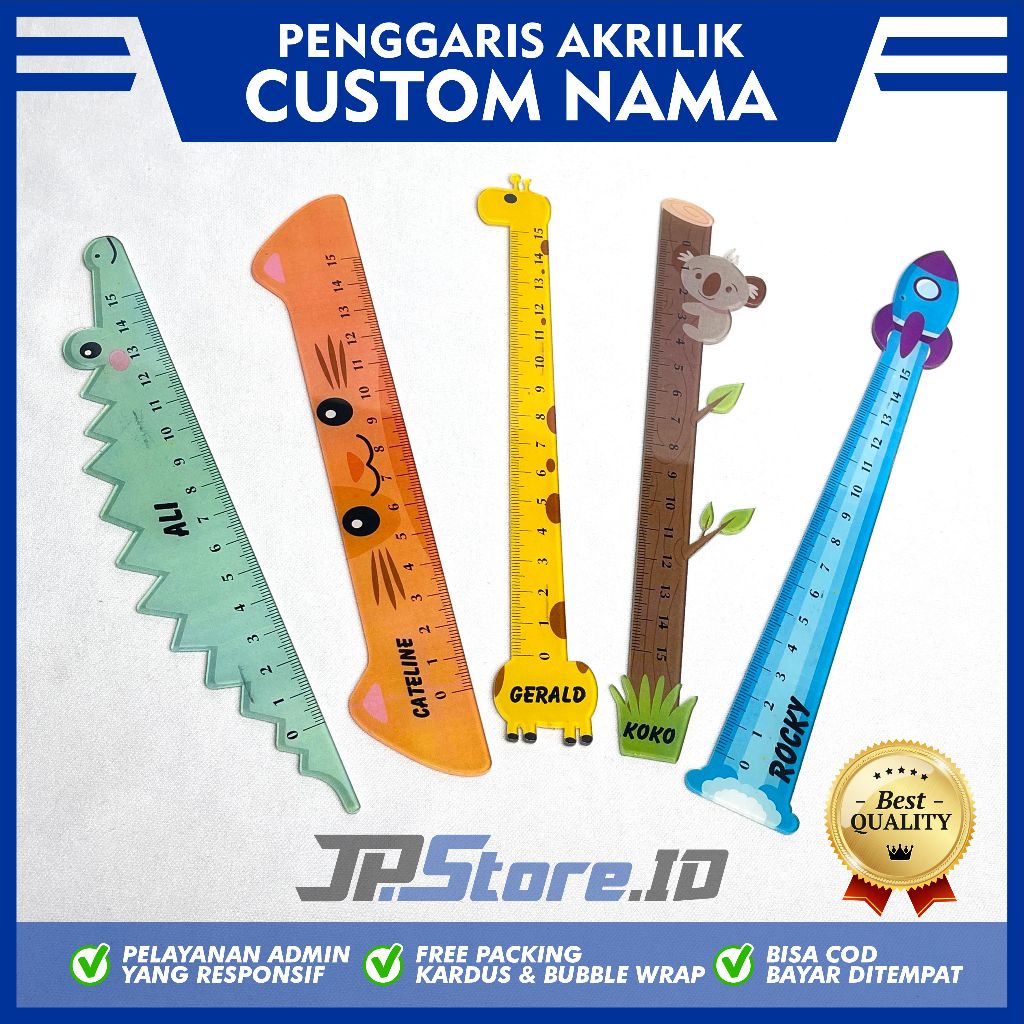 

Jp.Store Penggaris Anak Full Printing 15 Cm - Perlengkapan Sekolah Motif Cute Jerapah DLL