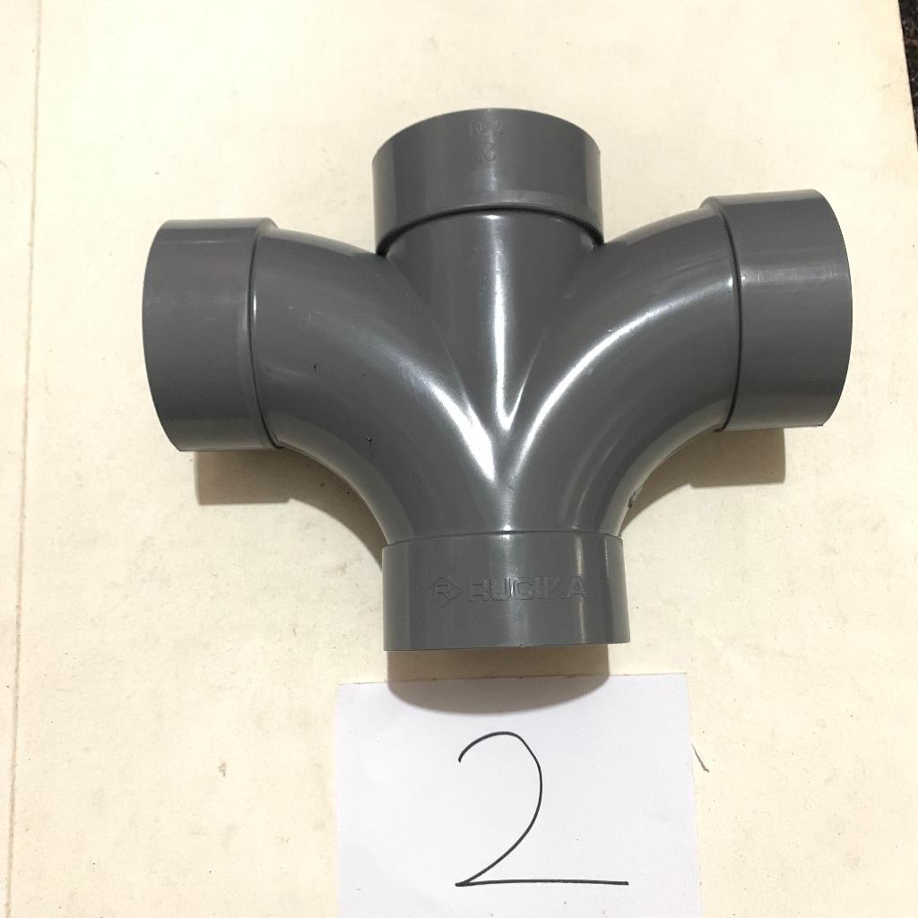 RUCIKA Tee Cabang/Double Tee Y Rucika/Tee Double ukuran 2" RUCIKA Tebal