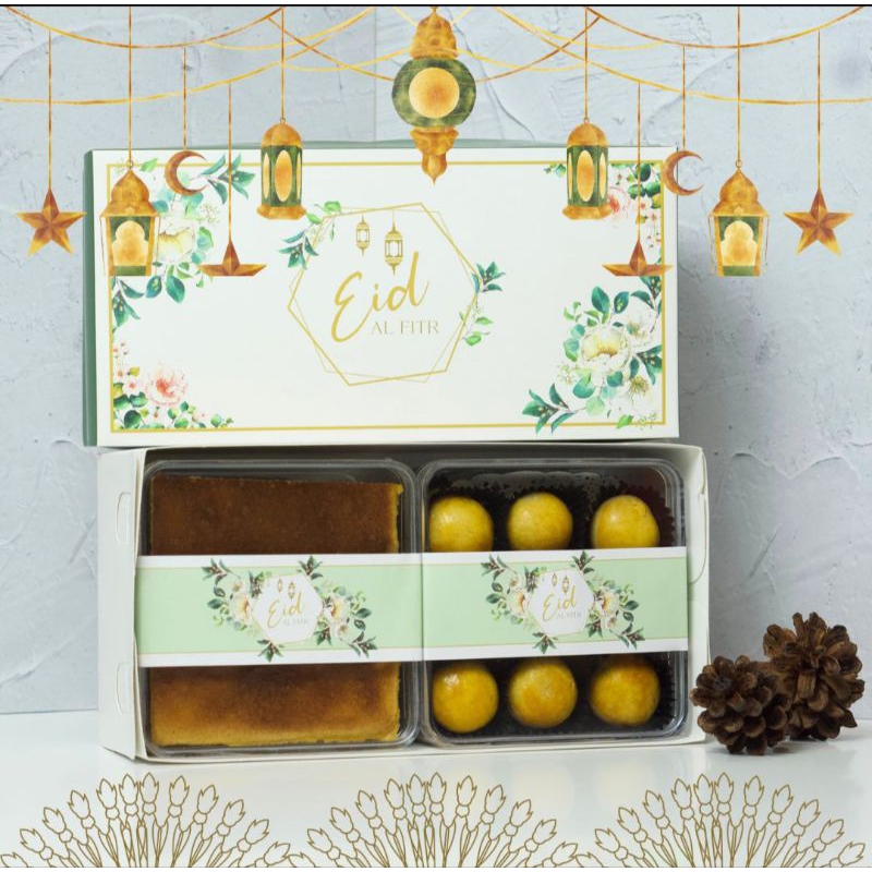 

hampers lebaran idul Fitri 2 in 1 cake and kukis