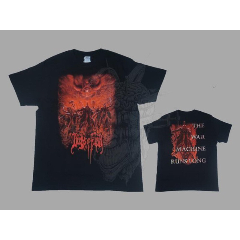 DEEDS OF FLESH thewarmachinerunS kaos metal tangan pendek hitam - TSHIRT ORIGINAL