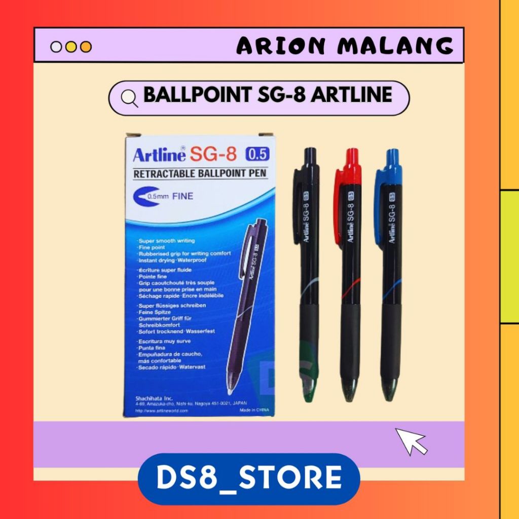 

Pen/Pulpen/Ballpoint Clik SG8 1.0 / 0.5 mm ARTLINE