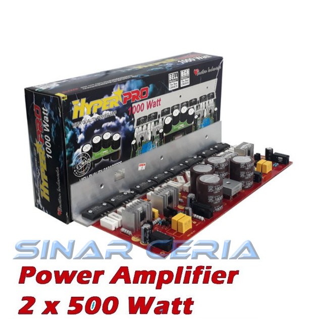 Kit PA. Blazer 2x500W 1000 Watt Hyper Pro Power Amplifier 1000W