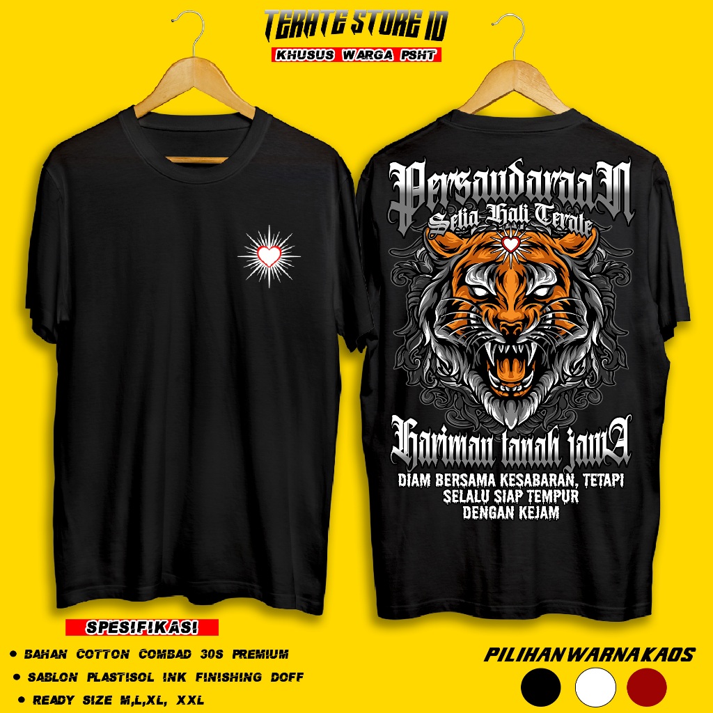KAOS PSHT Harimau Pendekar Tanah Jawa Terlaris (BERBAHAN DISTRO DAN BISA COD) TERATE STORE ID OFFICI