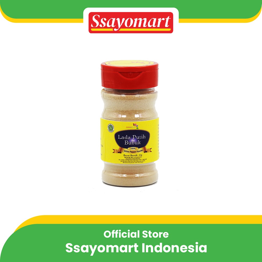 

Lada Putih Bubuk Botol / White Pepper Powder Bottle 50g
