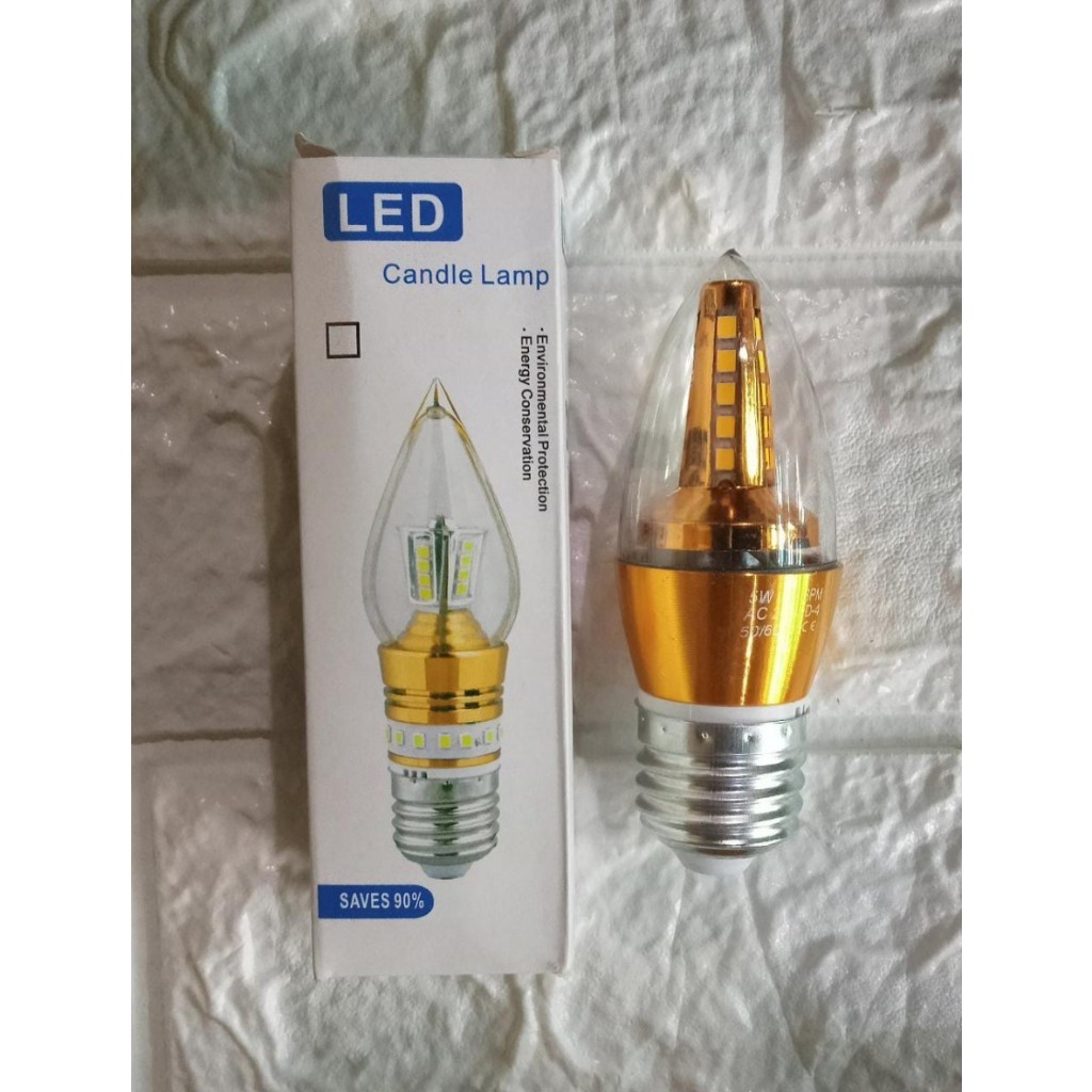 Lampu LED Bulb Candle Lampu Jantung Lampu Hias Lampu Lilin Cabe 5 watt - Kuning