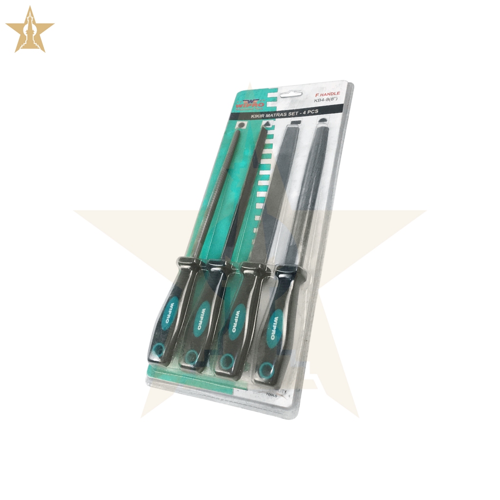 WIPRO KB4-8(8") Kikir Matras 8" Wipro 4pcs / Kikir Halus Kikir Besi Set