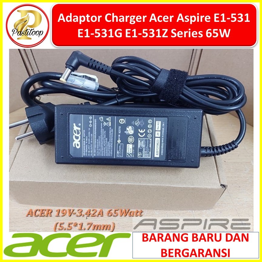 Adaptor Charger Acer Aspire E1-531 E1-531G E1-531Z 65W terbaru