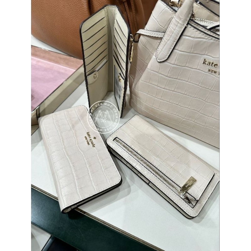 KS DUMPLING SLIM CROCCO EMBOSSED LARGE SLIM WALLET KE628