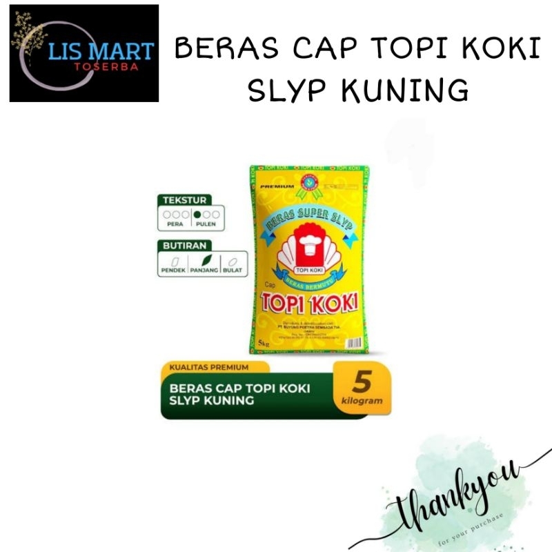 

Beras Topi Koki Slyp Kuning 5 KG