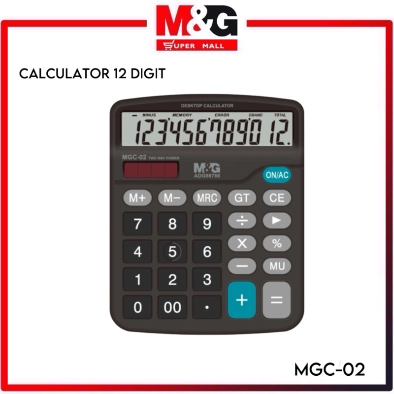

M&G Calculator / Kalkulator M&G 12 Digit MGC-02