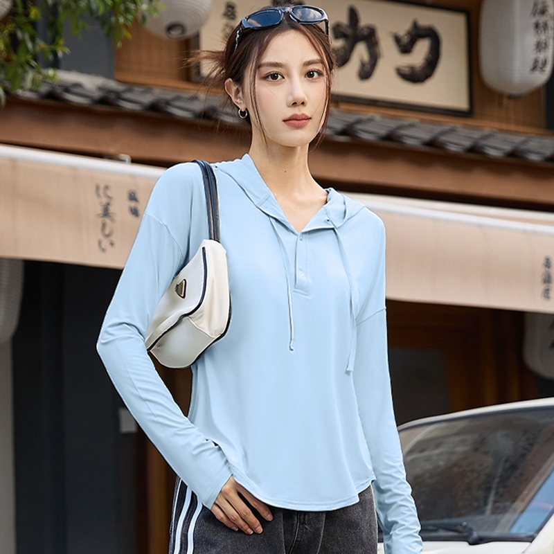 Baju Gym Wanita Hijab Baju Jogging Atasan Olahraga Wanita Hoodie Kaos Wanita Lengan Panjang