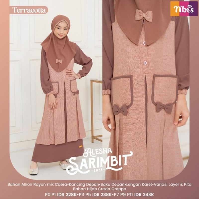 NIBRAS GAMIS ANAK P0 ALESHA SARIMBIT BASMA SARIMBIT