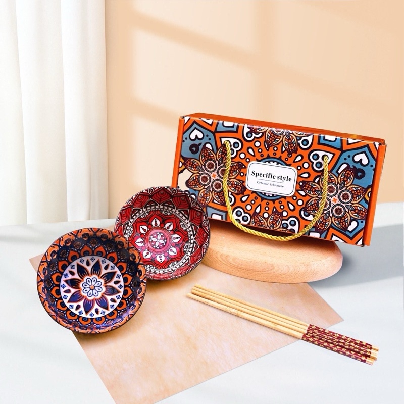 Souvenir Mangkok Set Keramik 2pcs Japaness