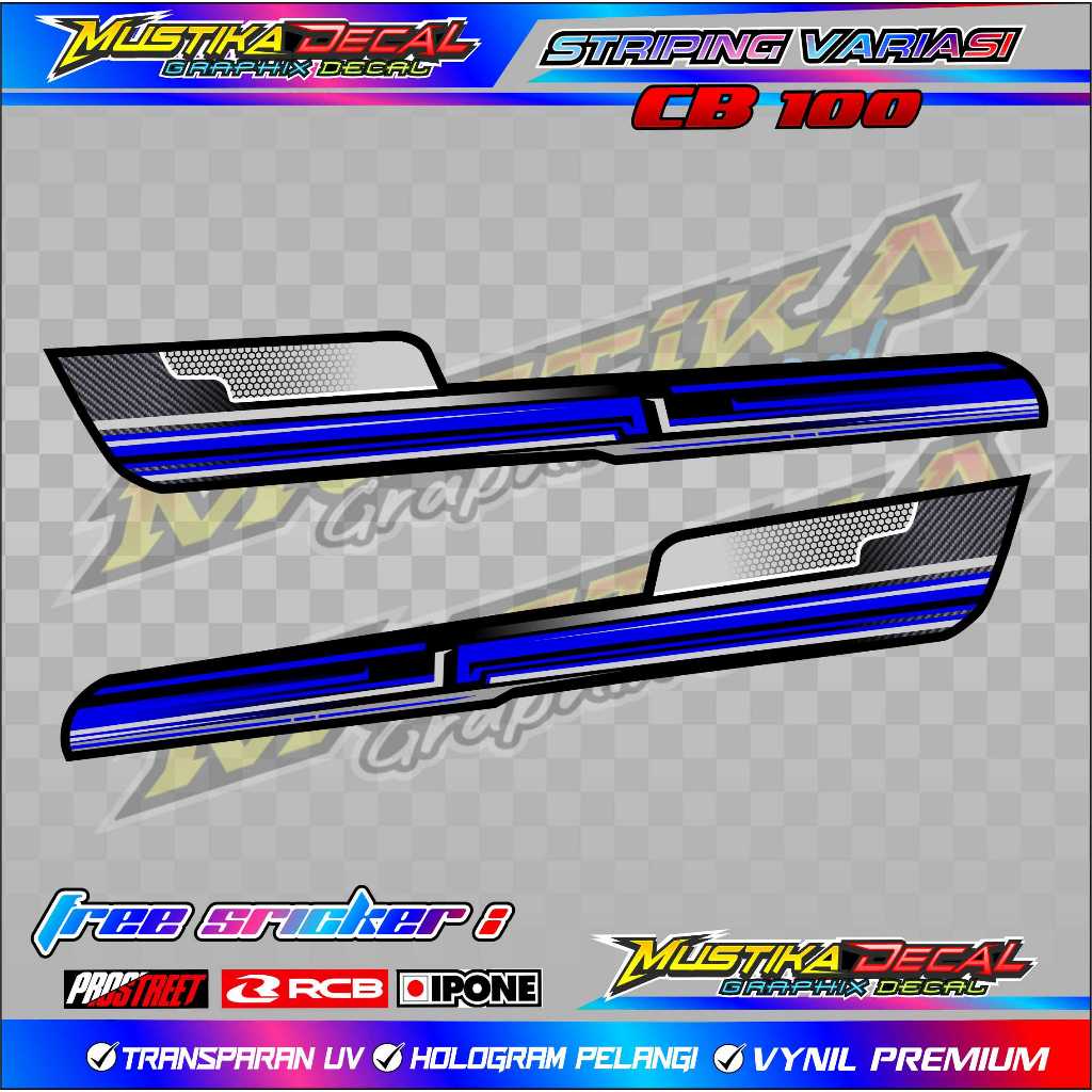 STRIPING VARIASI MOTOR CB 100 / STIKER LIST HONDA CB 100