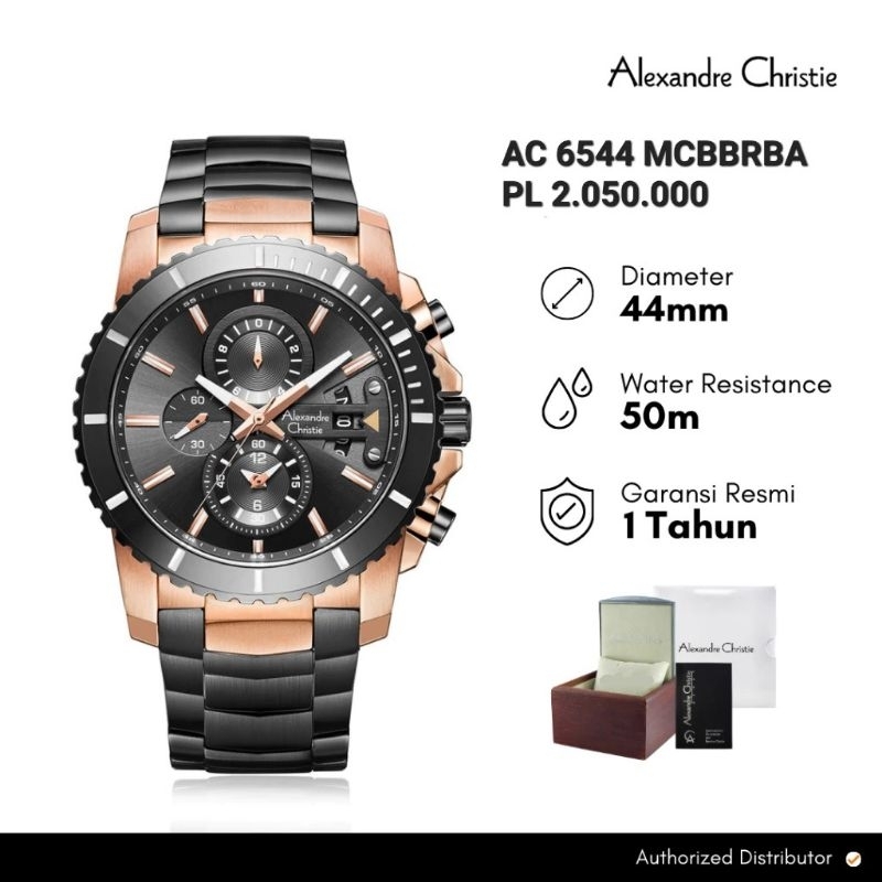 Jam Tangan Pria Alexandre Christie 6455 / AC 6455 Original