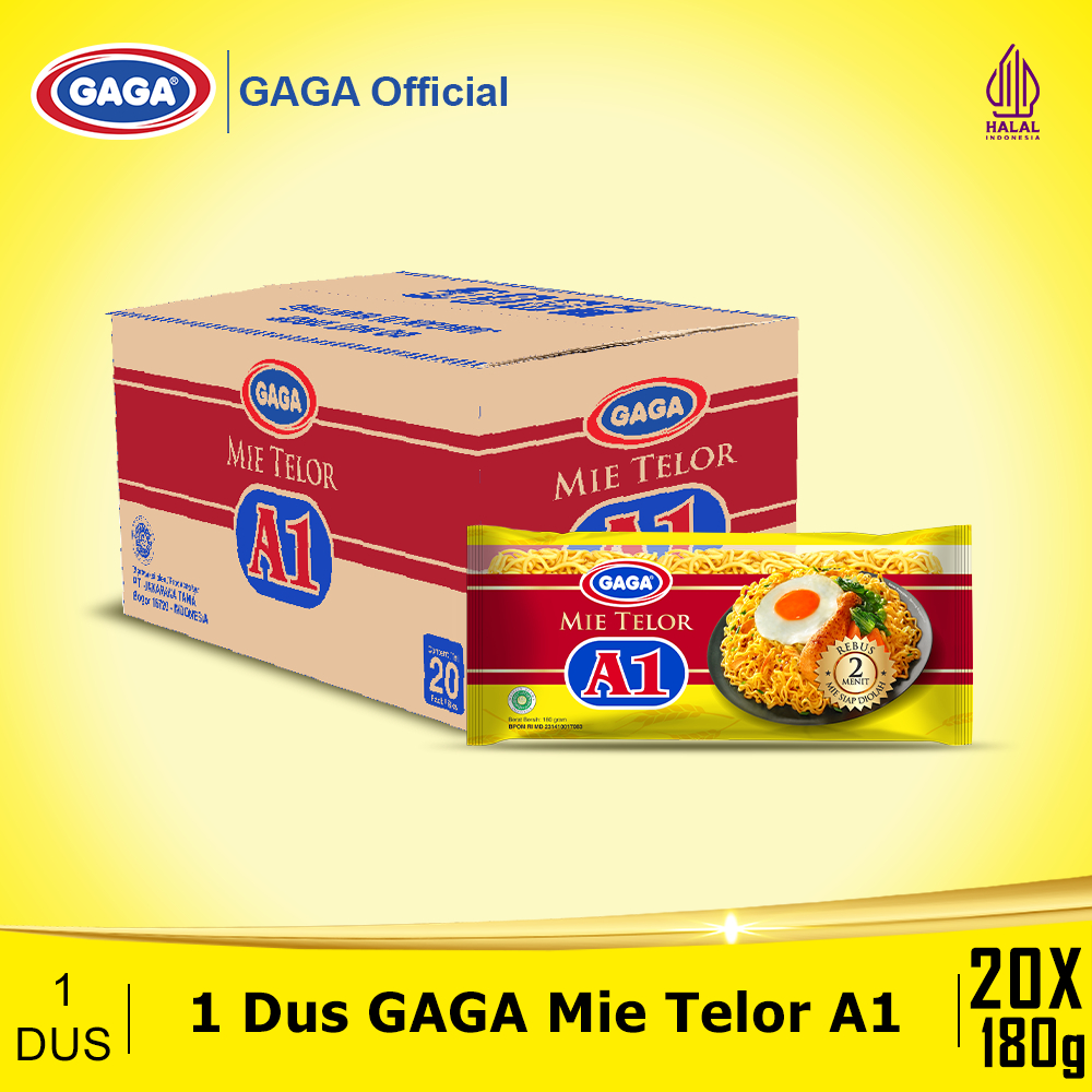 

GAGA Mie Telor Kuning 180g (1 dus = 20 pcs)