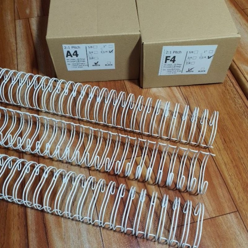 

wat / Ring Kawat Jilid (No.20) 1 1/4 F4 atau A4 Wire 2:1 26 atau 23 Loops isi 16pcs per box