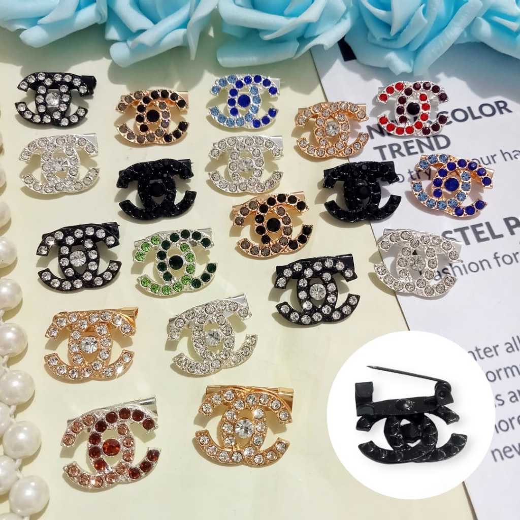 Bross dagu/Bros dagu PERMATA WARNA RANDOM/Bros kecil/Bros dagu korea/Bros kecil hijab