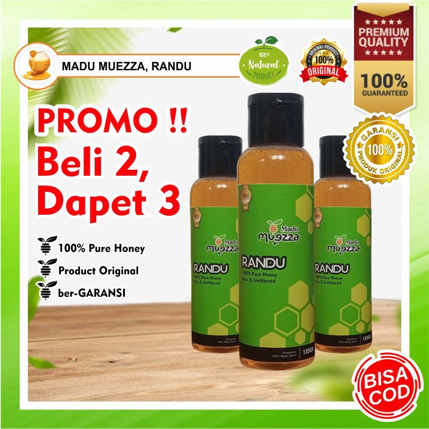 

[ PROMO TERBATAS ] MADU RANDU NATURAL RAW HONEY ASLI MUEZZA , 100% MADU MURNI RANDU ASLI MANIS & LEMBUT dari Nektar Bunga Randu Pilihan Kesukaan Keluarga sbg Minuman Kesehatan & Kebugaran