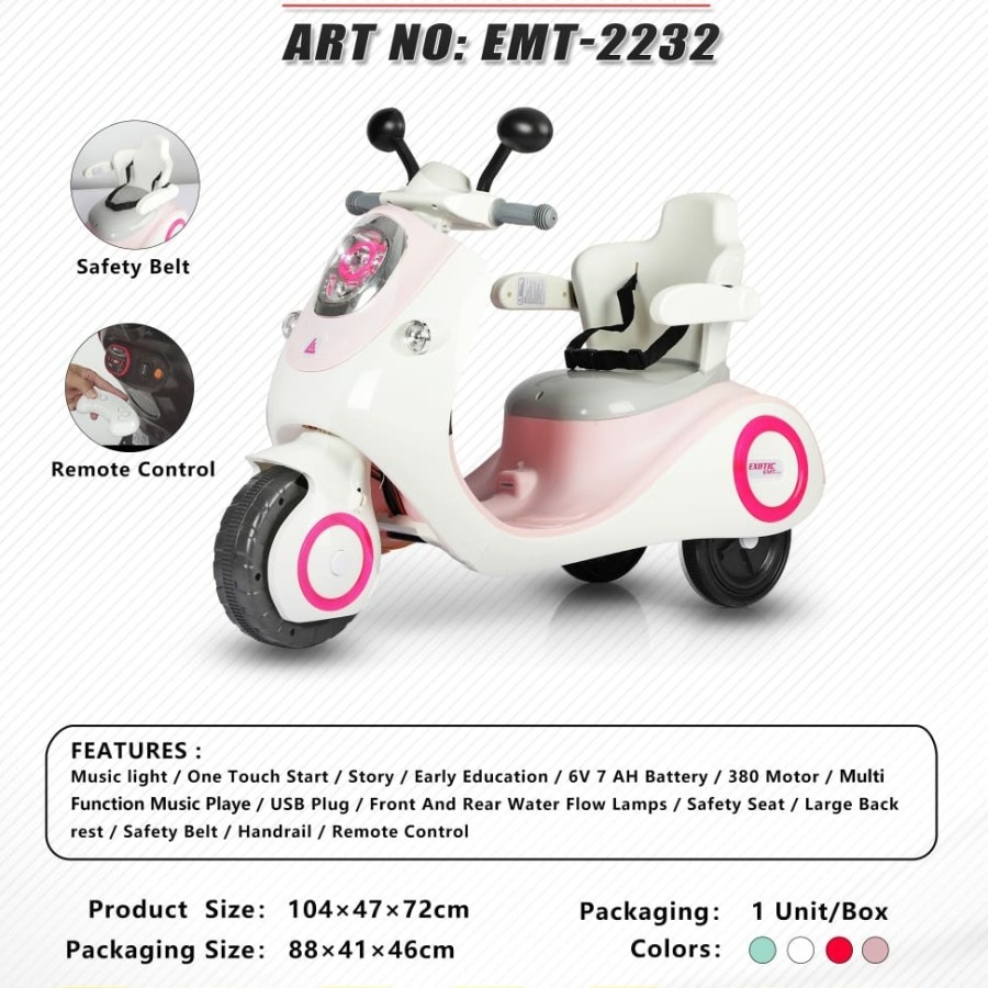 Mainan Anak Motor Aki EMT 2232 Exotic