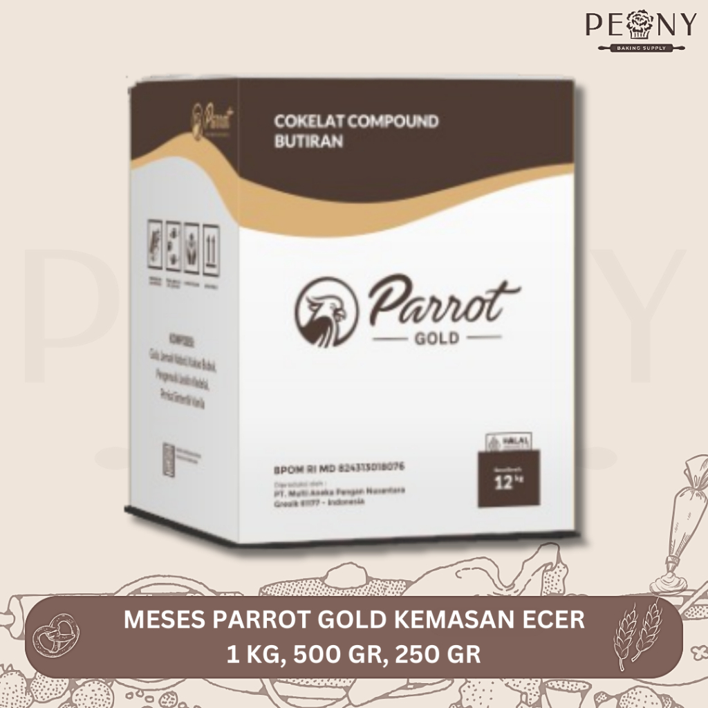 

PARROT GOLD MESES COKLAT KEMASAN ECER 1KG, 500 GRAM, 250 GRAM