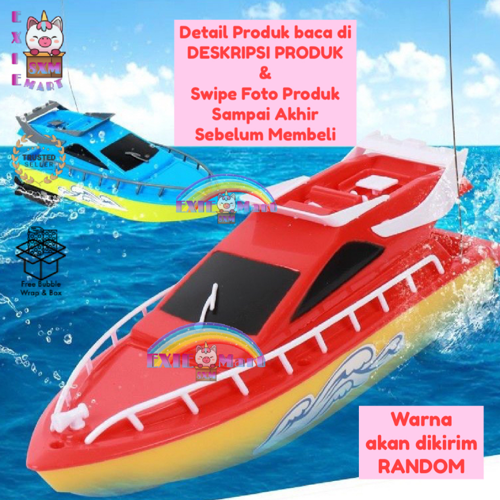 MAINAN ANAK RC KAPAL SPEED BOAT RADIO REMOTE CONTROL - PERAHU AIR CEPAT REMOT CONTROL