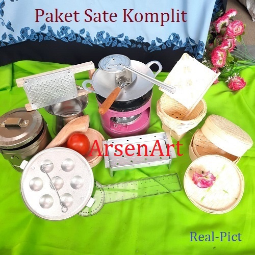 Kitchen Set - Masak Masakan Mini Mainan Anak Mainan Dapur (Pkt Sate Komplit) 14 Barang Real-Pict