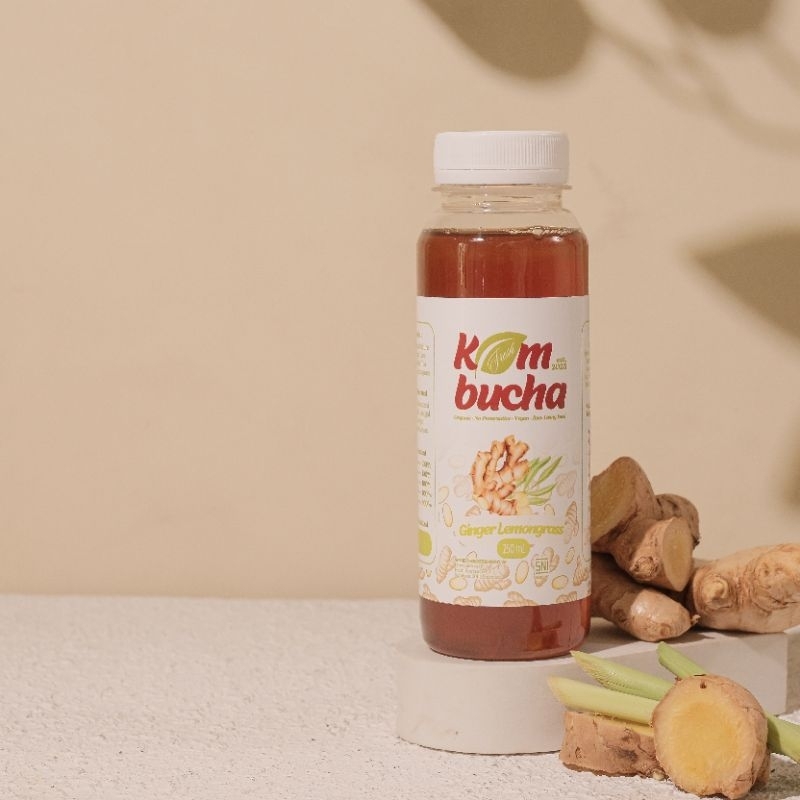 

Fresh Kombucha Ginger Lemongrass 250ml (Jahe Sereh)